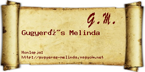 Gugyerás Melinda névjegykártya